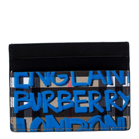 burberry card holder with graffiti print